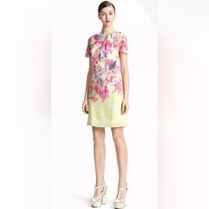 ERDEM "MERCY" SILK FLORAL CREPE DRESS. Condition is New with tags